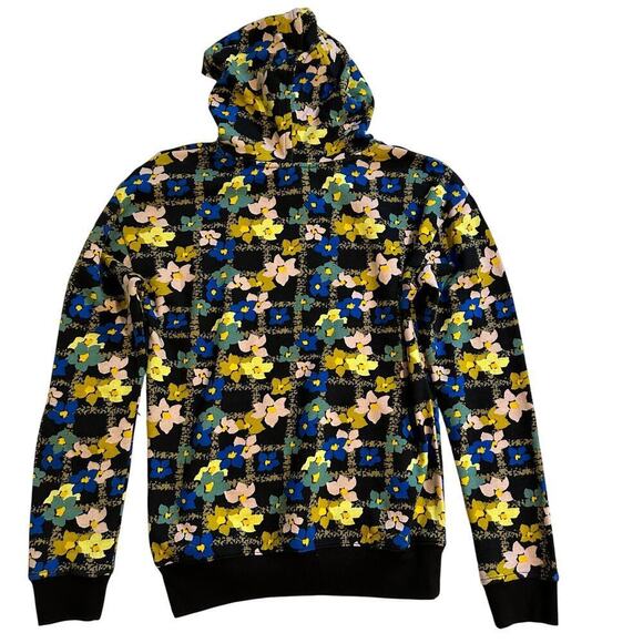 NWT Cristina Martinez Colorful Floral Hoodie Girls Large - Picture 2 of 8